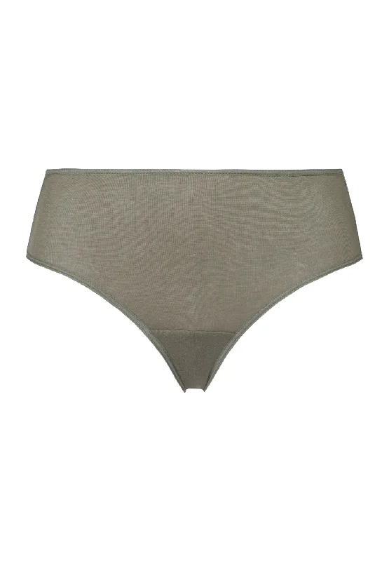 Luxury Moments Lace Back Cotton Brief | Antique Green 71480-2668