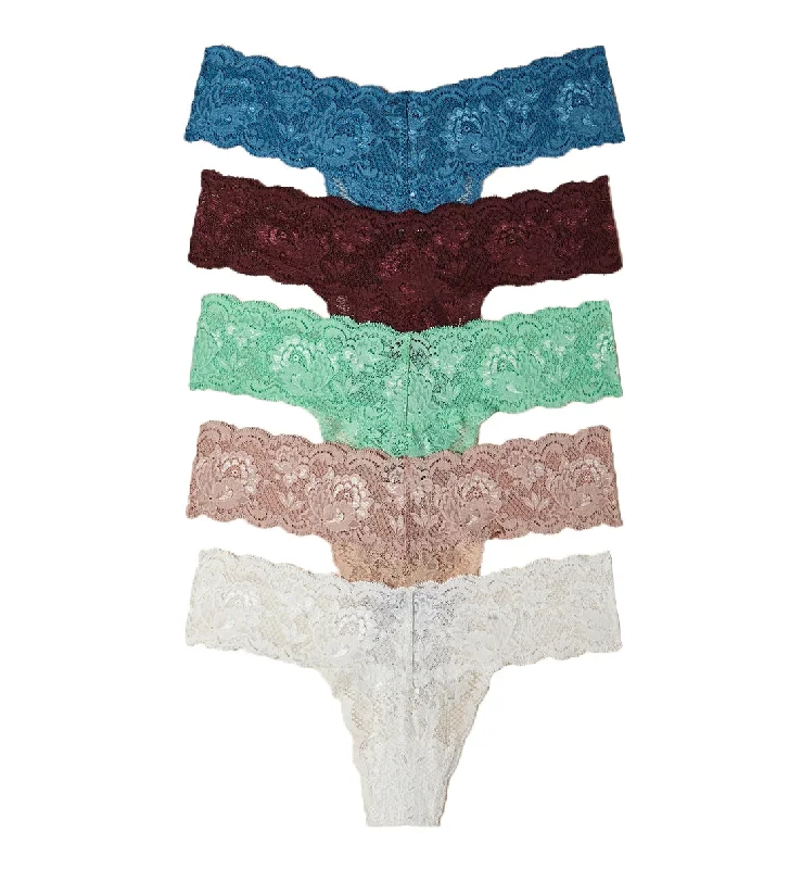 Cosabella Never Say Never 5 PACK Cutie Low Rise Thongs (NSNPK5321) - Malawi/Vino/Ghana/Sette/Ivory