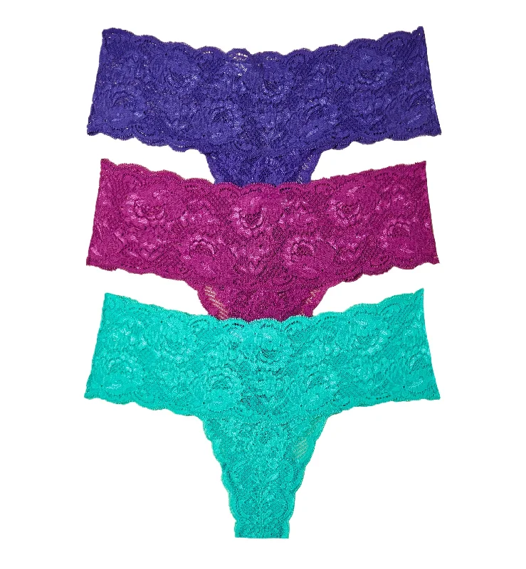 Cosabella NSN 3 PACK Comfie Thongs (NSNPK3343) - Violett/Swiss Beet/Addy Green