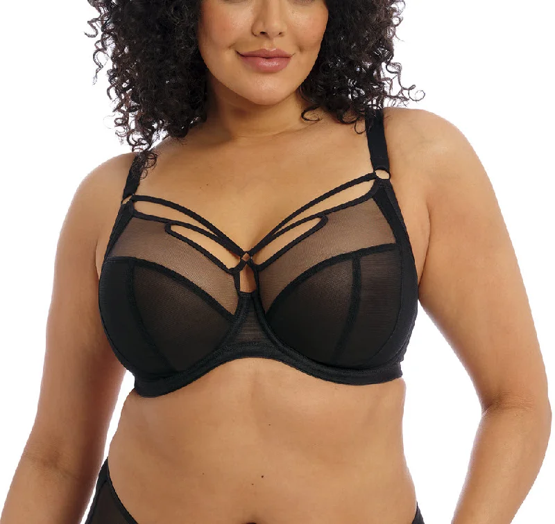 Elomi Sachi Black Unlined Lace Bra 4350