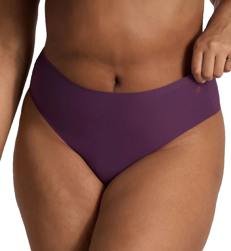 Evelyn & Bobbie High-Waisted Thong (1703) - Plum