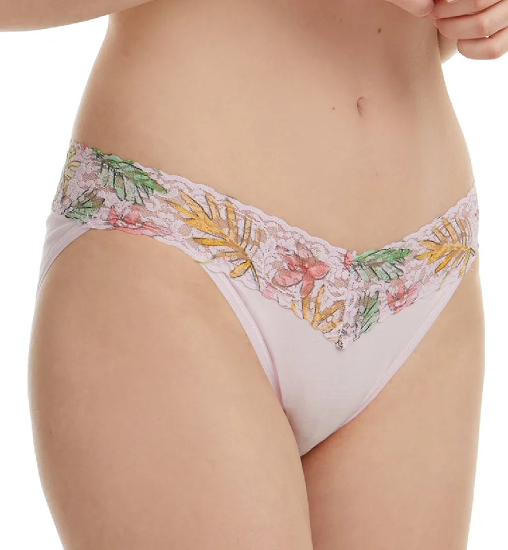 Hanky Panky Cotton-Spandex V-kini (892371) - Lovely Leaves