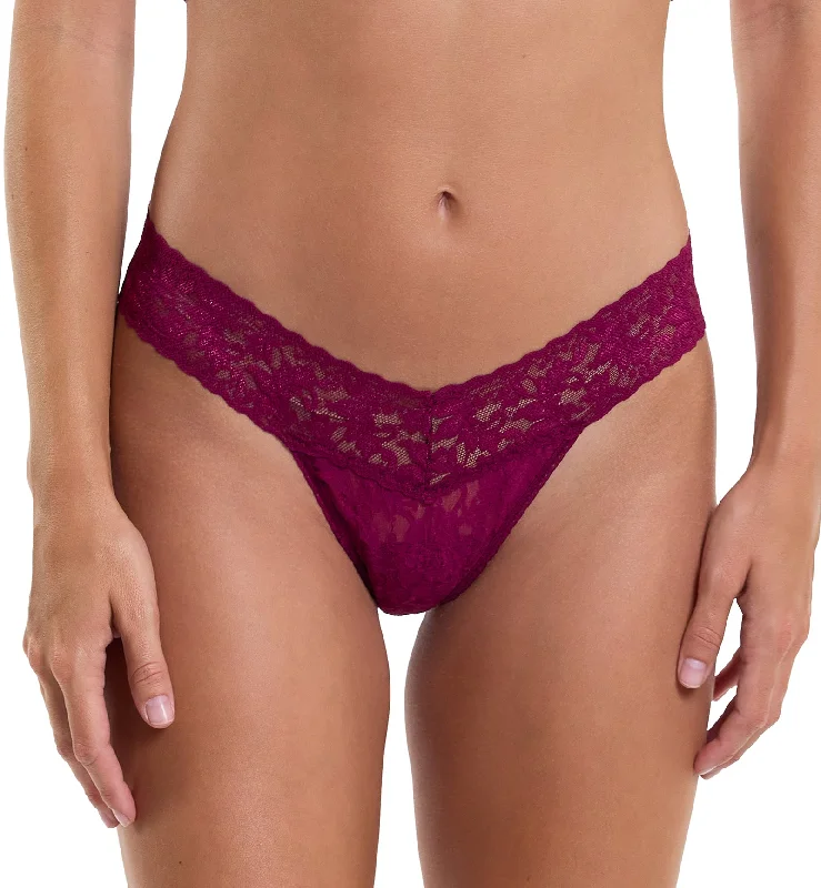 Hanky Panky Signature Lace Low Rise Thong (4911P) - Sugar Plum