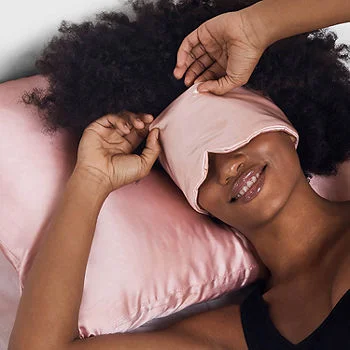 KITSCH Satin Pillow Eye Mask - Blush