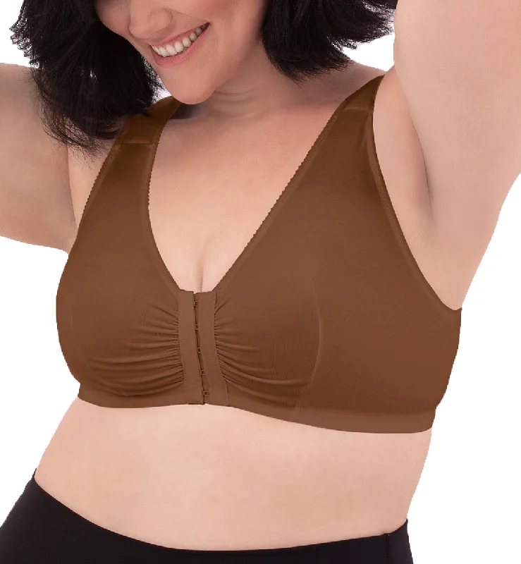 Leading Lady Meryl Cotton Front Closure Bra (110) - Mocha Nude