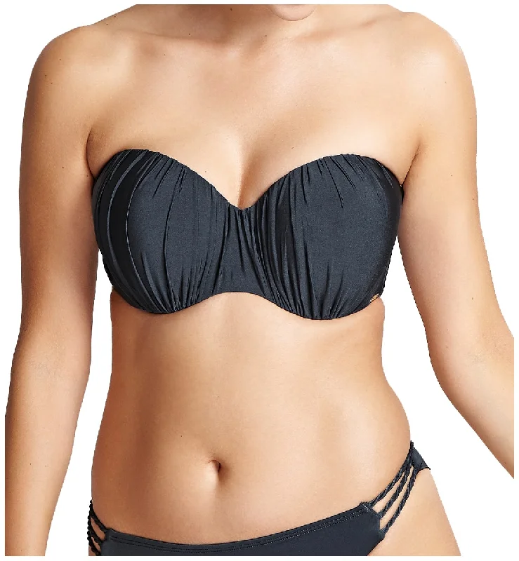 Panache Marina Underwire Molded Bandeau Bikini Top (SW0834) - Graphite