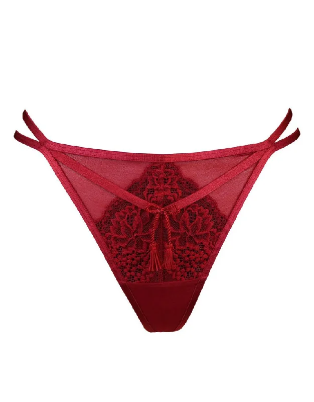 Pour Moi Hush Thong Ruby Red