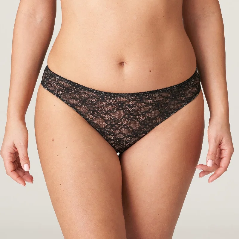 Prima Donna Livonia Black Lace Thong Panty 0663430