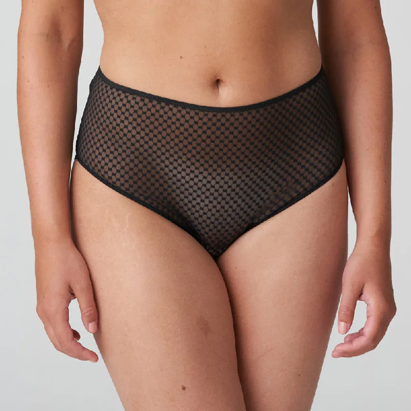 Prima Donna Twist Glass Beach Black Open Back Brief Panty 0542352