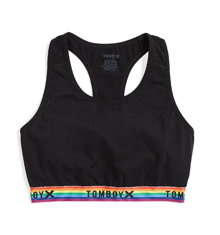 Racerback Soft Bra - Black Rainbow