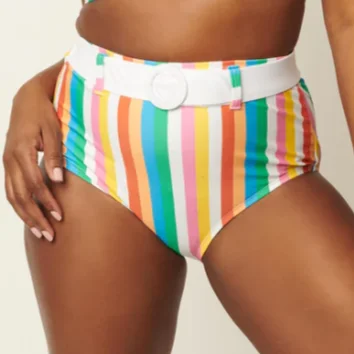 UNIQUE VINTAGE MARLENE RAINBOW SWIM BOTTOMS