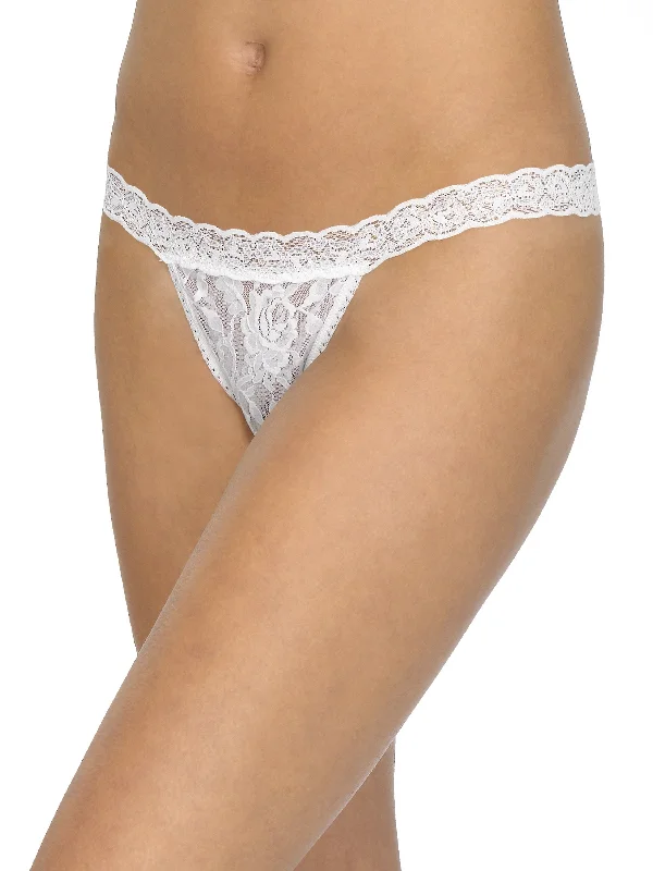 Signature Lace G-String White