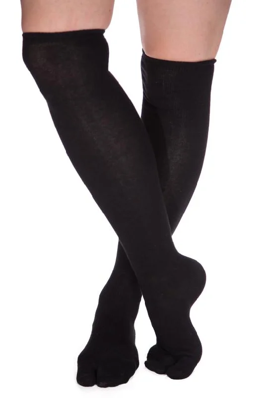 TABI SOCKS OVER THE KNEE BLACK