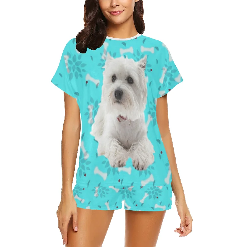 2 Piece Westie PJ Set - Bones