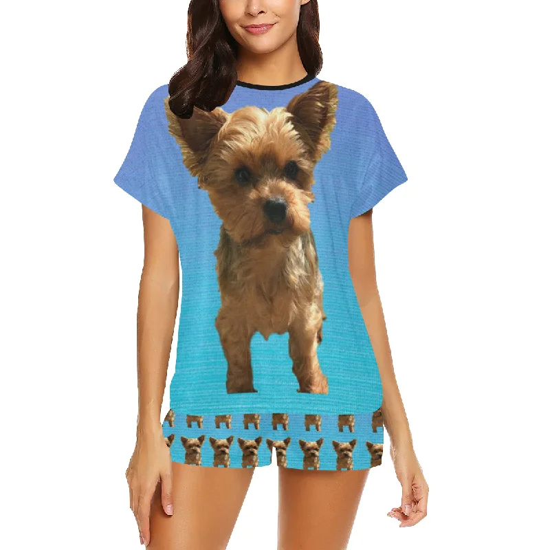 2 Piece Yorkie PJ Set - Blue