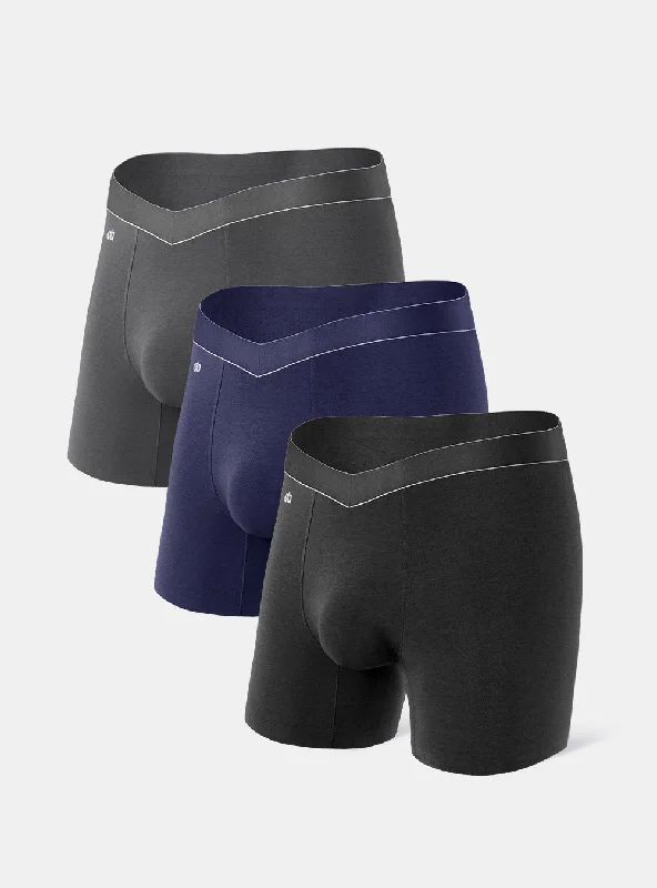 3 Packs  V-Shaped Micro Modal Boxer Briefs