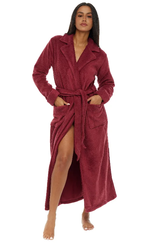 Women's Classic Country Robe, No Pill Fleece Full Length Long Bathrobe