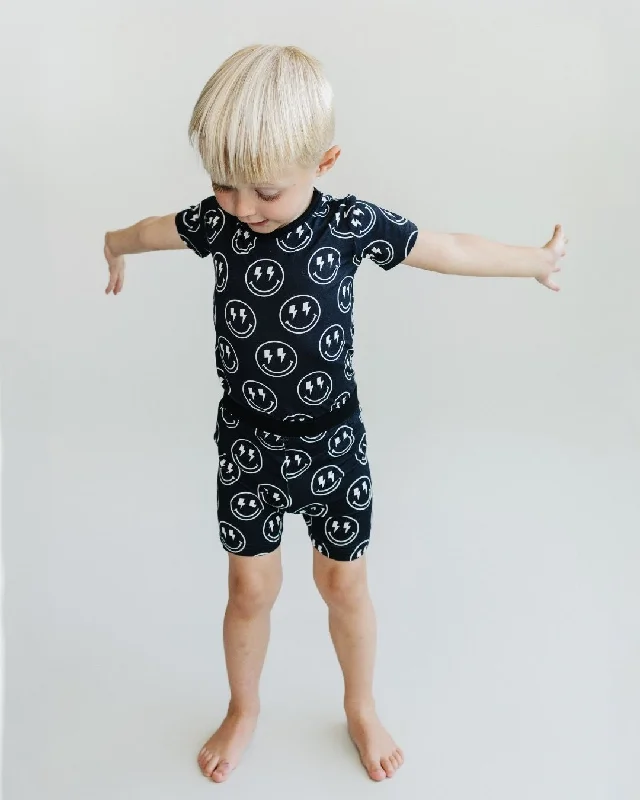 Bamboo Two Piece Shorts Set | Electric Smiley