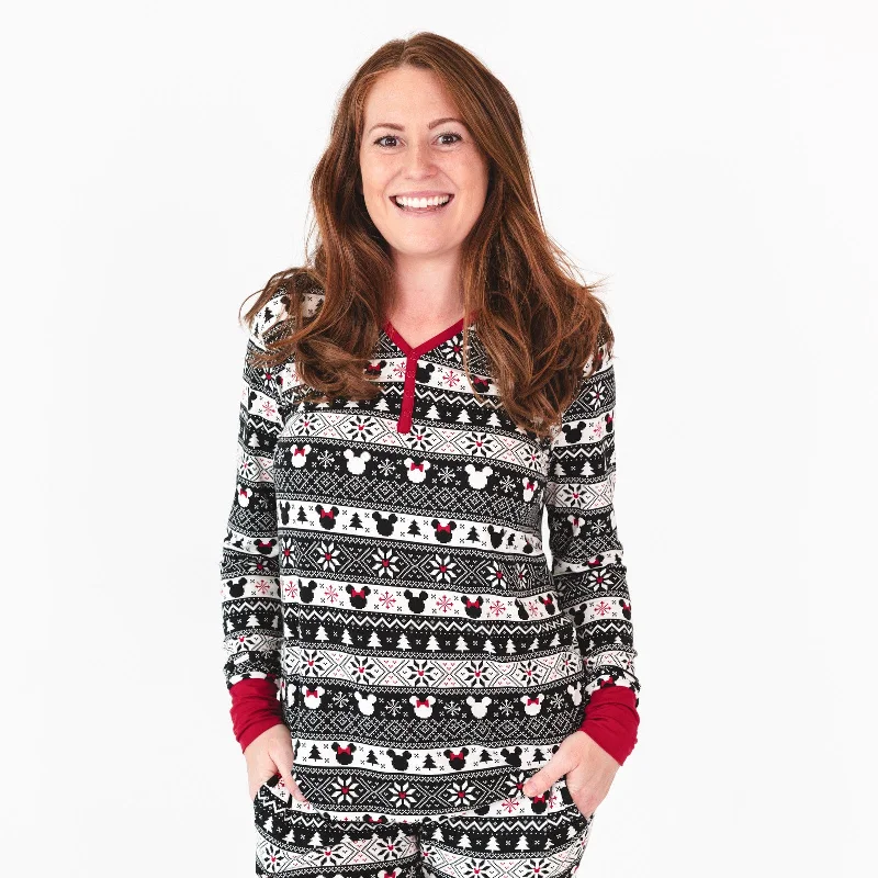 Disney Mickey Fair Isle Women's Pajama Top