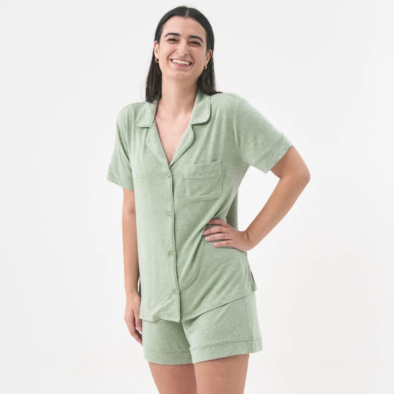 Heather Sage Women's Short Sleeve & Shorts Pajama Set