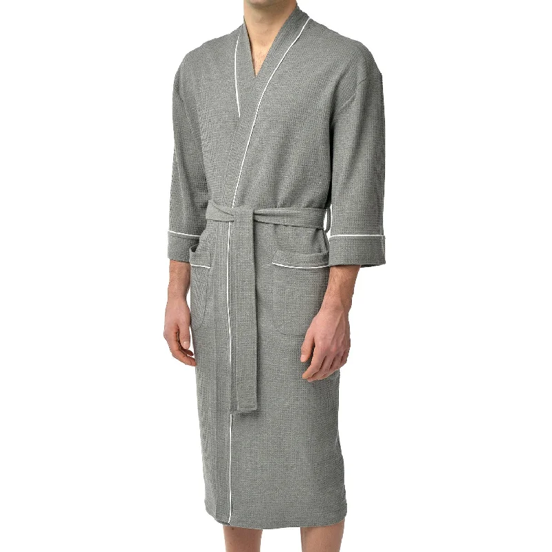 Knit Waffle Kimono Robe