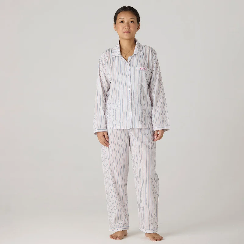 Women Serene Striped Pajama Set